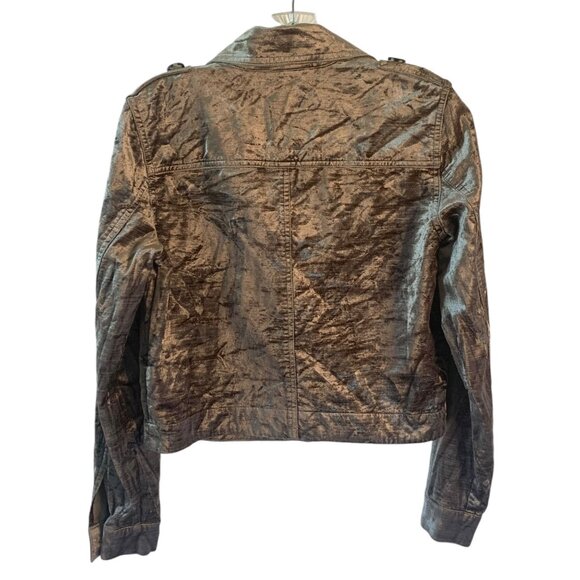 CABI Silvery Taupe Sunday Topper Velvet Button-Up Short Women's Jacket Size XS - Picture 9 of 10